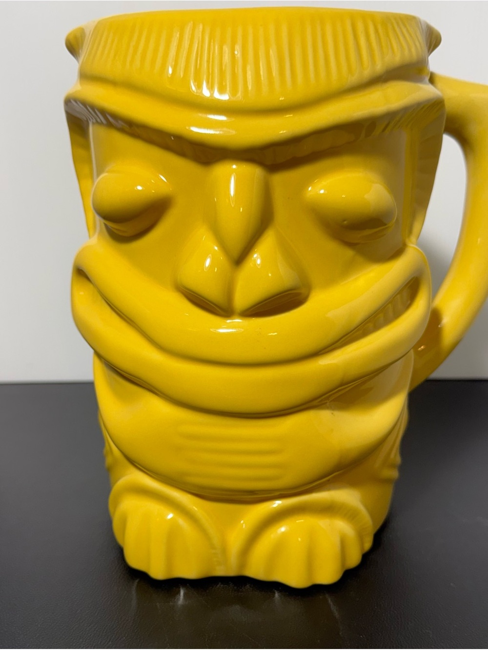 Designpac Heavy Froggy Totem Face Yellow Tiki Jumbo Pitcher